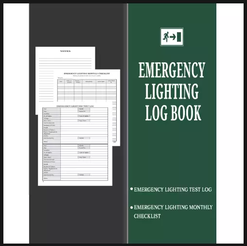 Emergency Lighting Log Book Emergency Lighting Test Log Book With Monthly Eme...