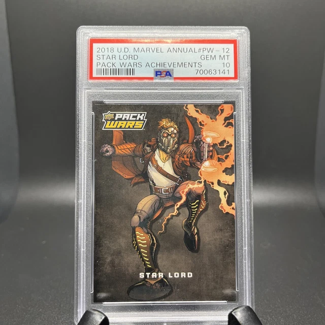 Marvel PSA 10 Star Lord 2018 Upper Deck Annual Pack Wars Achievements /100 POP 1