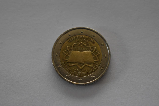 PIÈCE 2 EUROS commémorative France 2007 cinquante ans du traité de Rome
