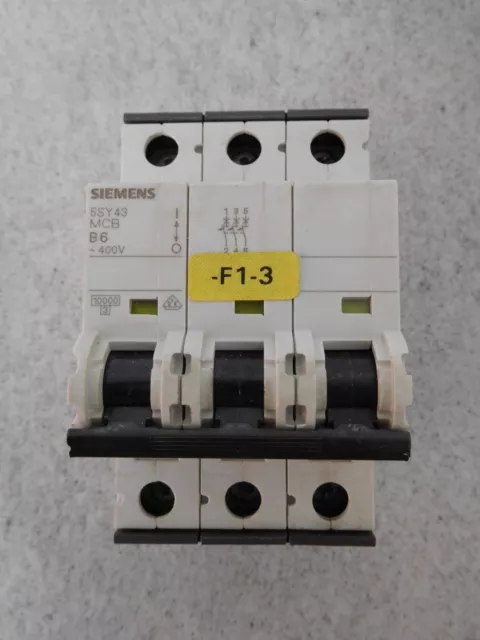 Siemens 5sy43 MCB B6, Dispositif Disjoncteur, Bobine 400V