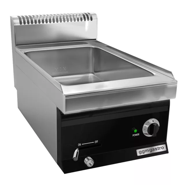 Elektro Bain-Marie - 1,2 kW - 1x GN 1/1 oder 2x GN 1/2 | GGM Gastro