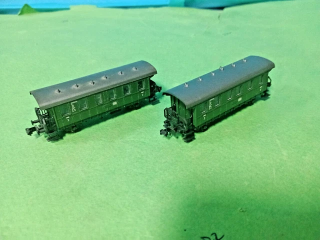 Roco Set De 2 Voitures SNCF+DB échelle N - 24230+24250, Analogique, Vert