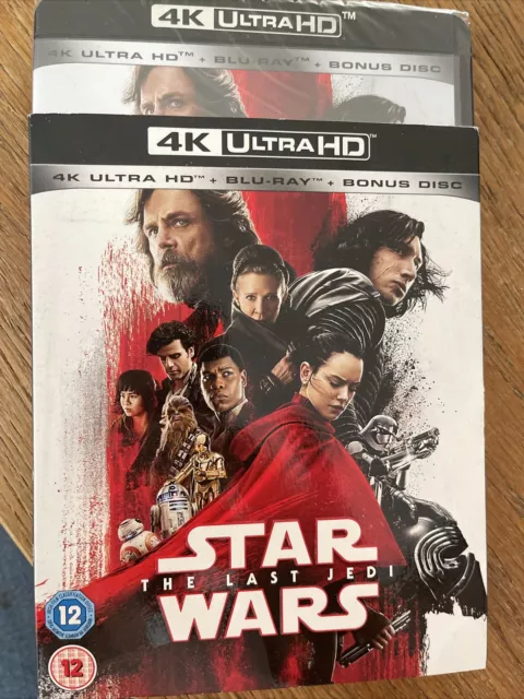 STAR WARS EPISODE VIII: The Last Jedi 4k Ultra-HD + Blu-ray & Bonus Disc  £7.50 - PicClick UK