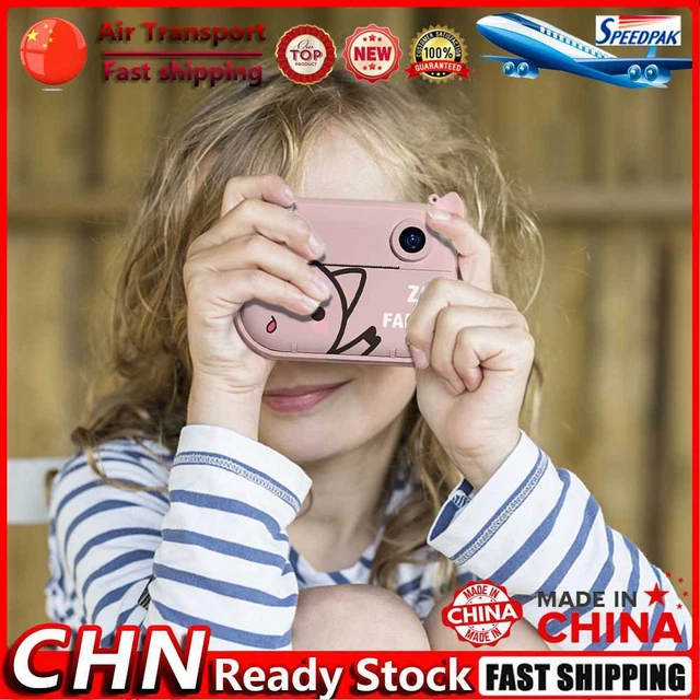 12MP Digital Photo Camera 2.4 inch IPS Children Instant Print Camera Kit (Pink)
