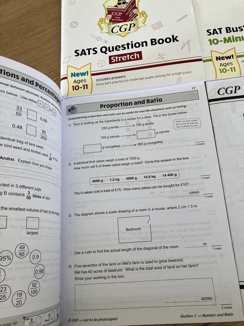 YEAR 6 KS2 Cgp Key Stage Two Sats Practice Paper Maths Algebra Sats ...