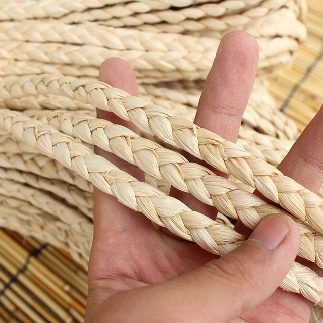 4M Hoja de Maíz Paja Cuerda Trenzada Hecho a Mano Bolso de Mano Crochet Trenza Sombrero Hágalo usted mismo Suministros