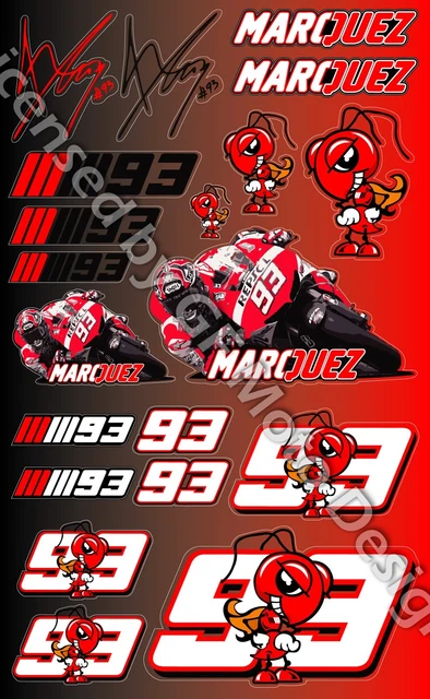 Marquez 93 set decal moto gp 20 stickers Repsol Honda