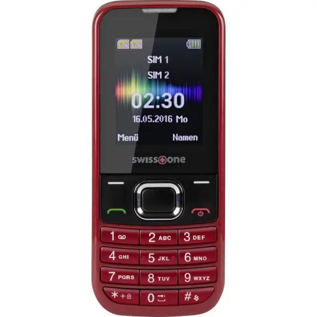 Téléphone portable double SIM 1.77 pouces swisstone SC 230 rouge