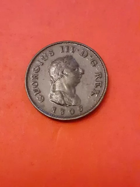 1806 George iii Farthing. Cleaned And Varnished.