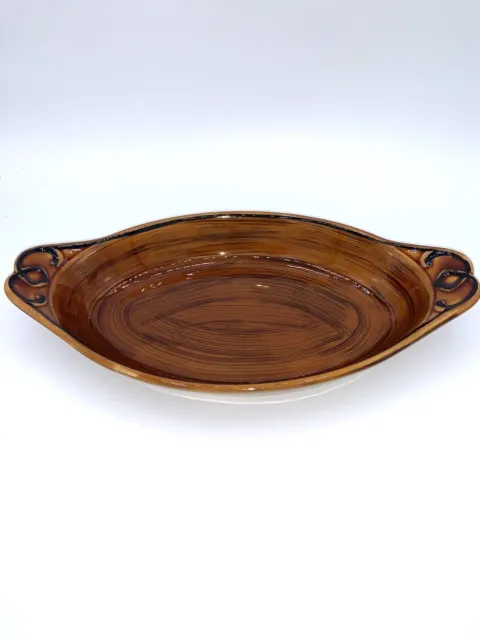 Brittany Oven Proof Brown Baking Fish Eared Handled Oblong Dish By NASCO Cook