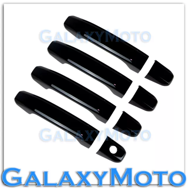 2015 Chevy Suburban+Tahoe Gloss Black Plate 4 Door Handle w/o Smart Hole Cover