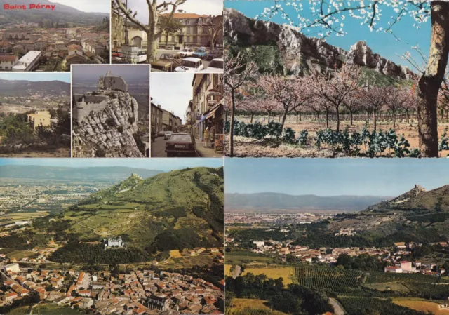 Lot de 4 cartes postales anciennes postcards 10X15cm SAINT-PERAY ARDECHE