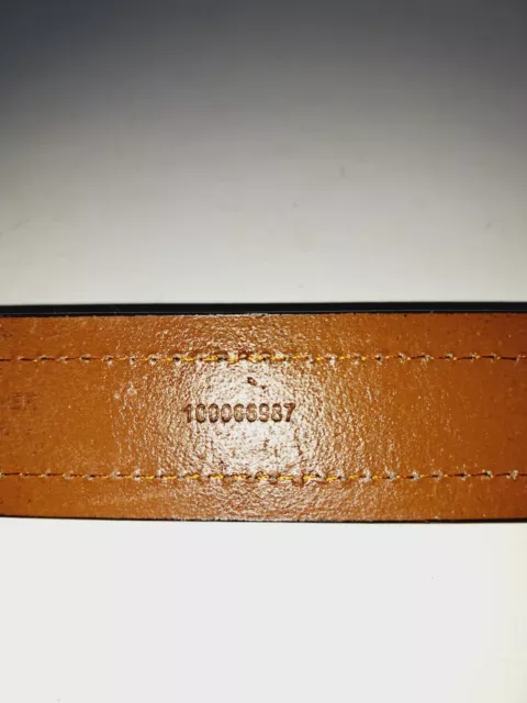 BROOKS BROTHERS MEN'S Man Made Leather And Fabric Belt Brown Blue 36 ...