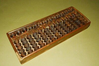 ABAC Y1302 Giapponese di Legno Abaco Soroban Vintage Math Calculator Marrone Interno 