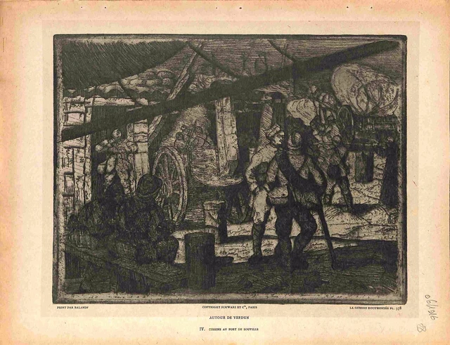 BATAILLE DE VERDUN Poilus Soldats Cuisine Port de Souville de Ballande