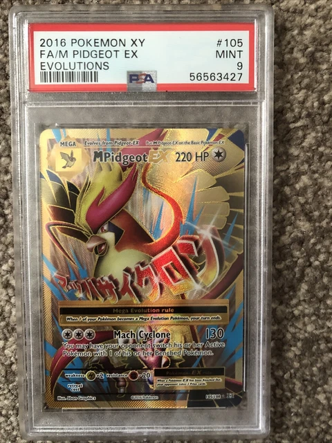 Mega M Pidgeot ex 105/108 PSA 9 Mint  - Pokemon Evolutions (Full Art)