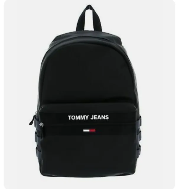 Tommy HILFIGER TJM Essential Twist Backpack Zaino Borsa Nuovo Black Nero