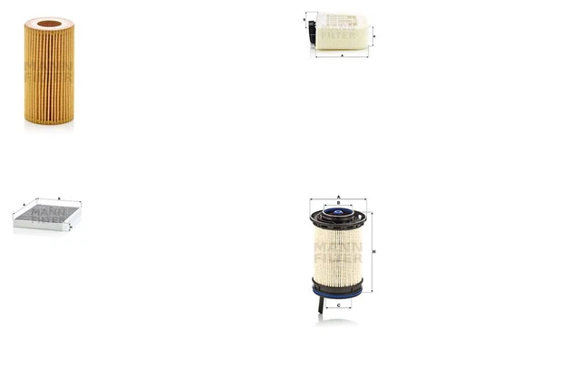 Pacchetto ispezione kit filtri XL MANN-FILTER inserto filtro filtri carboni attivi per VW