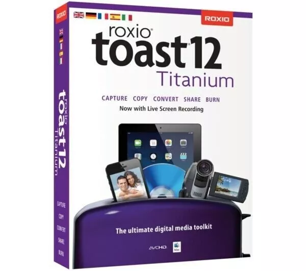 Roxio Toast 12 Titanium For Mac For MAC OS 10.5, 10.6, 10.7, 10.9 inc VAT