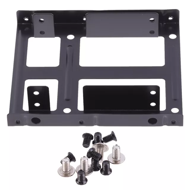 Desktop 2.5 To 3.5 Hard Drive Dual Desktop SSD Mounting Bracket Internal Ad_>'