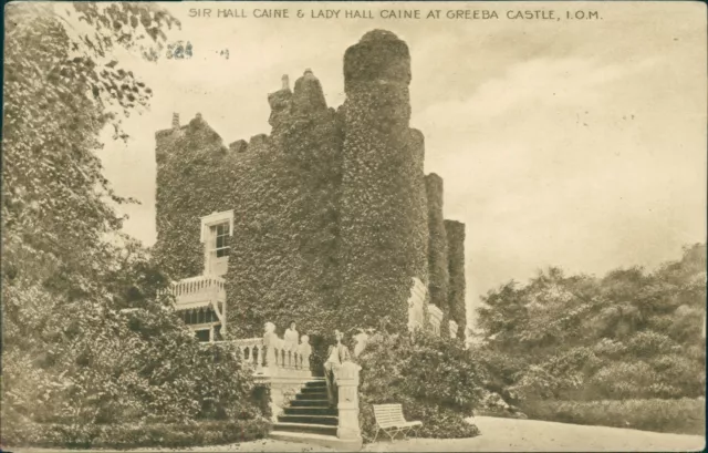 Isle Of Man IOM Sir Hall Caine & Lady Hall Caine Greeba Castle 1923 Valentines