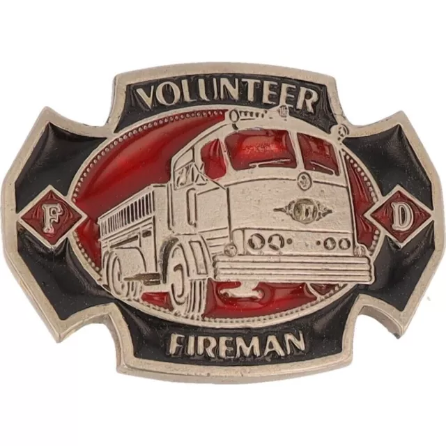 Small Fire Fighter Firefighter Fireman Volunteer 1970s NOS Vintage Belt Buckle