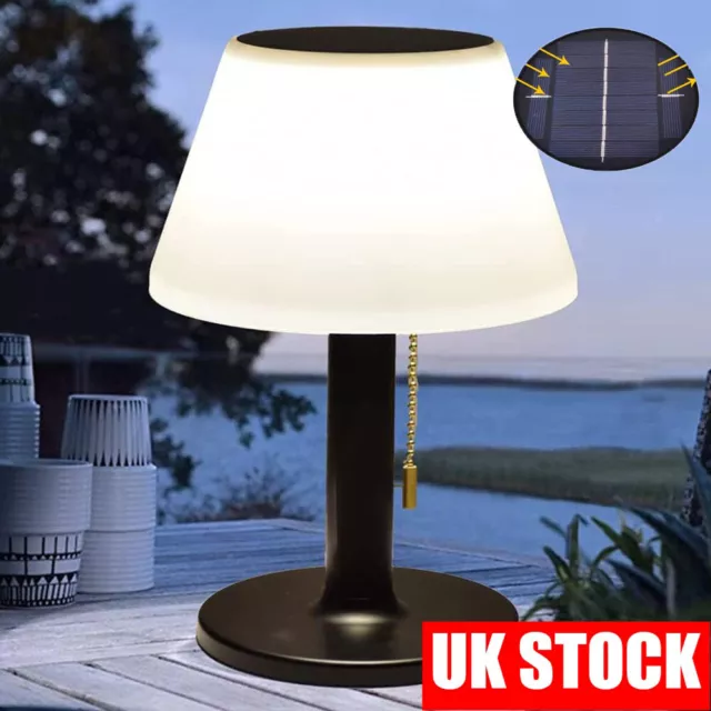 Modern Solar Rechargeable Outdoor Garden Patio Table Lamp - IPX4 Weatherproof