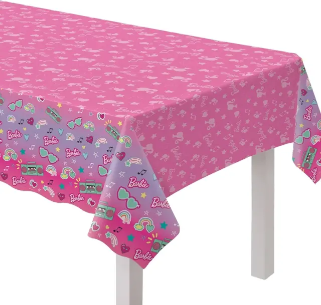 Amscan Barbie Dream Together Vibrant Plastic Table Cover - 54" X 96" (1 Piece) -