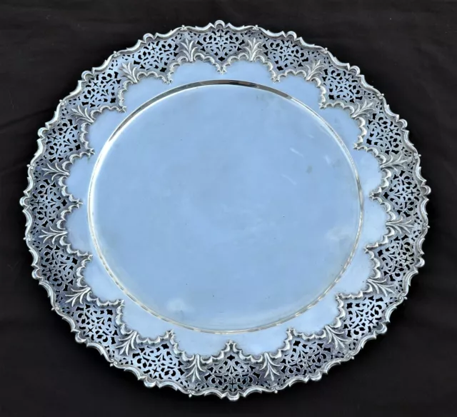 Vintage Hand-Wrought 800 Silver (80% silver) Round Footed Tray Germany 3