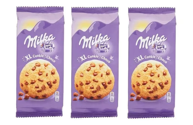 3x Milka Kekse Xl Choco Mit Tropfen Schokolade 184g Biscuits Cookies