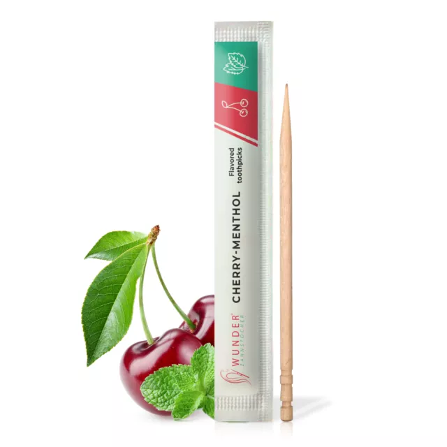 Palillo de dientes milagro con sabor 100 palillos de dientes embalaje individual cereza/mentol
