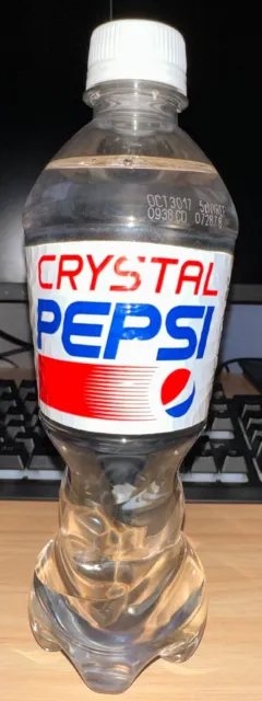 Unopened Crystal Pepsi Clear Soda discontinued 20oz Bottle Limited Edition 2017
