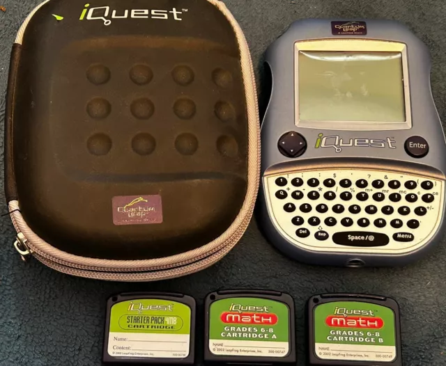 Vintage Leapfrog iQuest 4.0 Handheld Game w iQuest Starter Pack