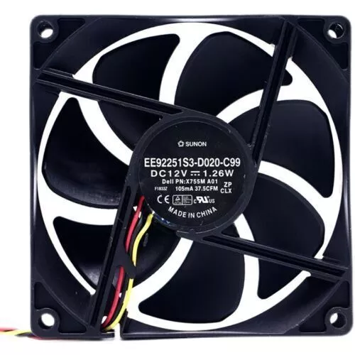 1PC SUNON 9225 12V 1.26W EE92251S3-D020-C99 3-wire cooling fan free shipping