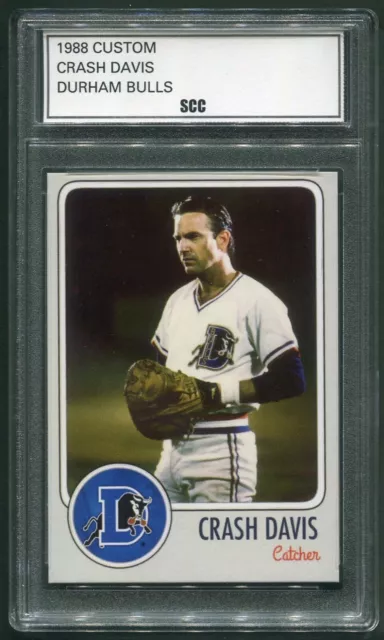 Custom 1988 Crash Davis Durham Bulls MILB Baseball Card C - Bull Durham