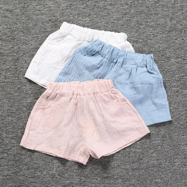 Toddler Baby Boys Girls Casual Thin Shorts Summer Solid Color Bottoms Outfits