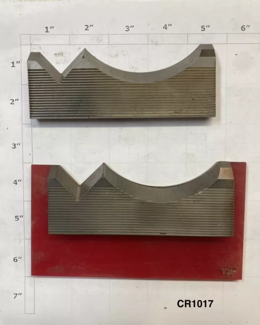 5/16 Corrugated High Speed Steel Molding Knives - Crown Molding Profile -