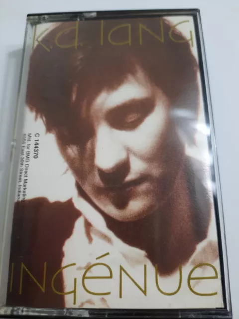 K.D. Lang, Ingenue (Audio Cassette Tape, 1992) Canada Import, Black Cart KD Lang 3