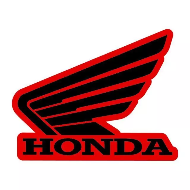 Honda Quad Wing L/H Tank Sticker 107mm Red/Black