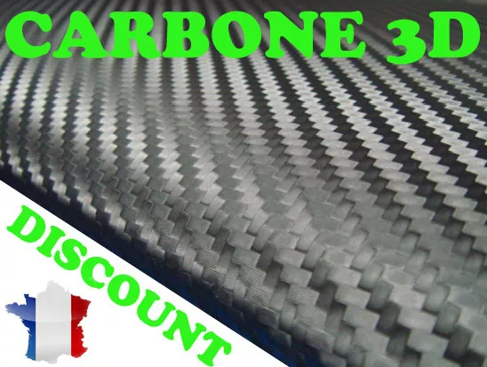 152 X 100 Film Vinyl Covering Thermoformable Carbone Noir 3D Promo Discount