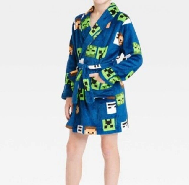 Minecraft Robe Kids NEW W/TAGS MINECRAFT Big Kids Size 10 Super Soft Plush Robe Macy's $23. ...