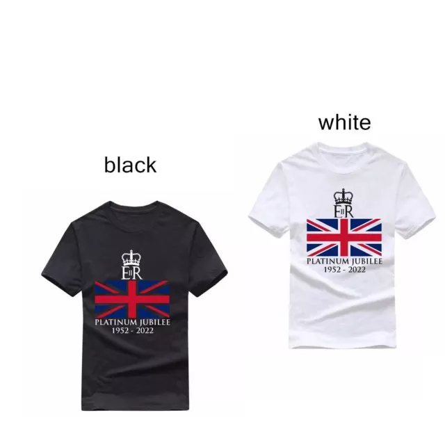 FLAG UNISEX QUEEN'S 70th Union Jack T-Shirt Platinum Jubilee Queen ...