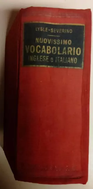 LYSLE - SEVERINO nuovissimo vocabolario inglese italiano EUR 11,50