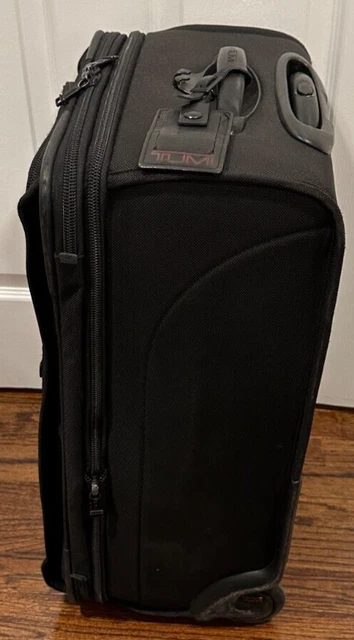 TUMI ALPHA Black Nylon Wheeled Carry-on Suitcase Business 22922DH Expandable 5