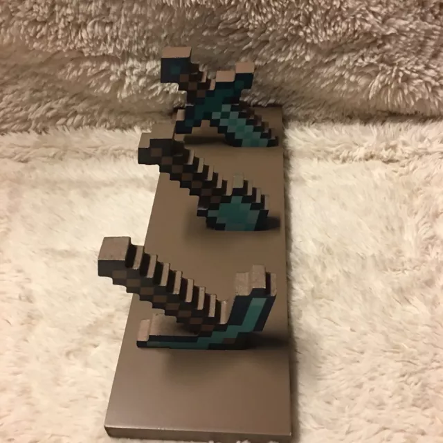 Minecraft Diamond Tool Wall Coat Hooks Storage Rack