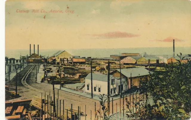 ASTORIA OR - Clatsop Mill Co. Postcard - 1910