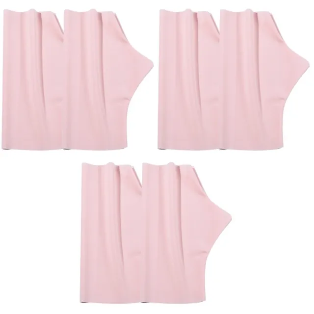 3 pares de guantes de uñas rosa nailon seda de hielo Miss Art escudo UV sin dedos