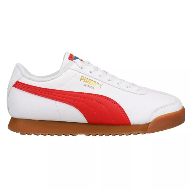 Puma Roma Rwb Lace Up  Youth Boys White Sneakers Casual Shoes 38834201