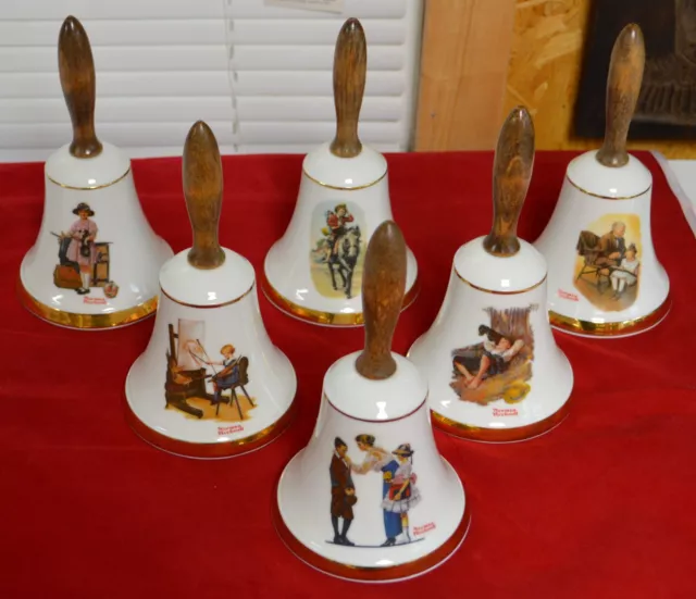 Norman Rockwell School Days Bell Collection, Set of 6 Bells