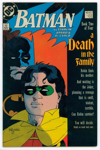 BATMAN #427 VF+ 8.5 DEATH IN THE FAMILY! Part 2 MIGNOLA/STARLIN! DC! 1988! 